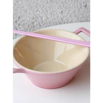 法國網紅法式料理碗17cm雙耳拉面沙拉湯碗家用大碗