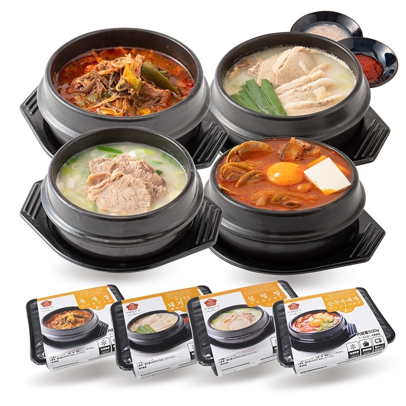 韓国料理 スープ食べ比べセット お取り寄せ テジクッパ ソルロンタン スンドゥブ ユッケジャン ミールキット 韓国食品 韓国グルメ