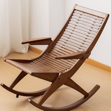台灣公司貨 開立發票 搖椅 躺椅 中式新款搖搖躺椅折疊大人陽臺懶人舒適老人午睡涼椅休閑椅子耐用 快速出貨