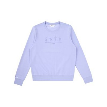 FILA 女長袖圓領T恤-淺薰衣草 5TEA-5506-PL