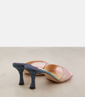 Jimmy Choo Skye 70 embellished satin mules
