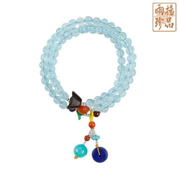 海藍寶多圈式手鍊
