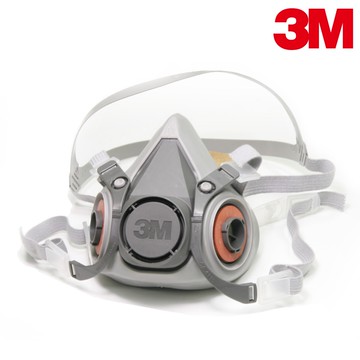 3M 防毒面具 防毒口罩 防毒面罩 6200 波蘭製 半面罩式 雙濾罐式 可用於搭配3M多種濾罐 超取限購15個