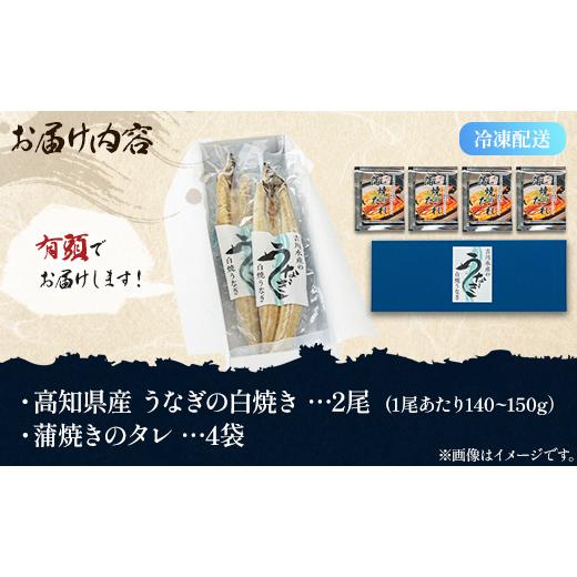 ふるさと納税 高知県 香南市 高知県産うなぎの白焼(140〜150g)×2尾 蒲焼きのタレ付き yw-0049