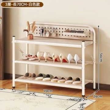 【MINE 家居】鞋架 免安裝摺疊鞋架 寬70CM 3層雙色選購