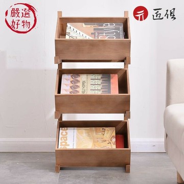 【匠俱】全實木置物架 落地收納 多層廚房收納架 多格蔬菜展示架 客廳陳列架 置物架 木質書架 展示櫃 置物櫃