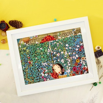 stephy小女孩系列 - 秘密花園  掛畫/花園/女孩房間裝潢/家居裝飾