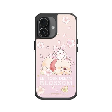 iPhone 17 SolidX 黑 - 迪士尼-小熊維尼 Disney Winnie The Pooh - 睡夢與花