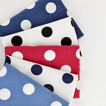 棉麻 DIY手工布料 服裝布料 可愛大波點系列 DD327