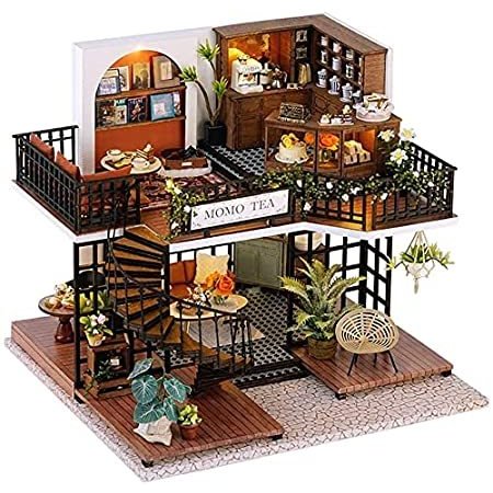 DIY Miniature Dollhouse Kit ,Wooden Miniature Kit Plus Dust Proof