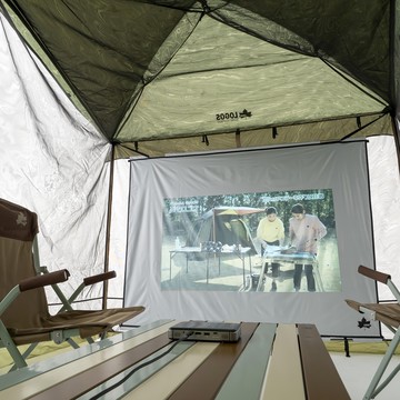 LOGOS 100吋攜帶型投影布幕 阻燃性聚酯纖維 防水黑膠塗層 耐水壓2000mm UV-CUT加工  LG71805610  1個