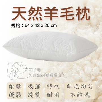 台灣製 紐西蘭羊毛枕 天然羊毛 透氣枕頭 飯店枕 助眠枕 防螨枕 枕頭 民宿枕 枕芯 枕頭  夢境生活