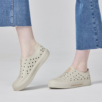 moz瑞典 駝鹿 洞洞餅乾水鞋 (奶油) 舒適厚底 防潑水