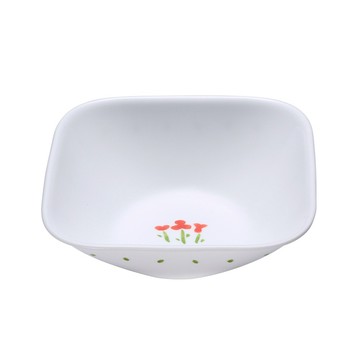 【美國康寧 CORELLE】小紅花 23oz方形中碗