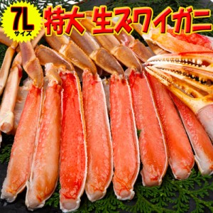 カニ 蟹 ズワイガニ カット済み 特大サイズ 送料無料 冷凍生ズワイガニ 7L 2kg ギフト 冷凍便 お取り寄せグルメ