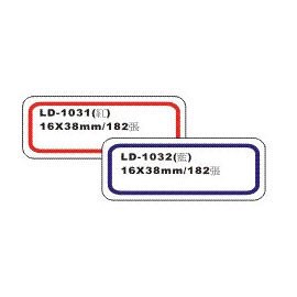 【龍德】 LD-1031(紅)/LD-1032(藍)自粘性標籤 16x38mm/包【APP滿額下單10%點數(單一帳號最高5000點)】1/31止