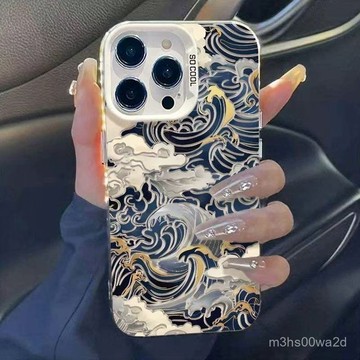 🔥當天出貨+隔日達🔥卡通浮世繪海浪 適用蘋果iphonexs i11 i12 13 14 15 16promax 手機殼