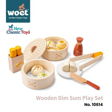 荷蘭woet 木製港式飲茶點心組-10614 家家酒玩具 木製玩具  切切樂 情境模擬