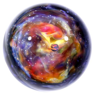 48mm 兩面星雲宇宙玻璃球擺設 no.M298