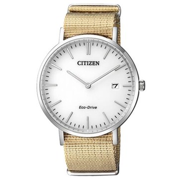 【CITIZEN 星辰】中性百搭指針錶 白 藍寶石玻璃  光動能(AU1080-20A)