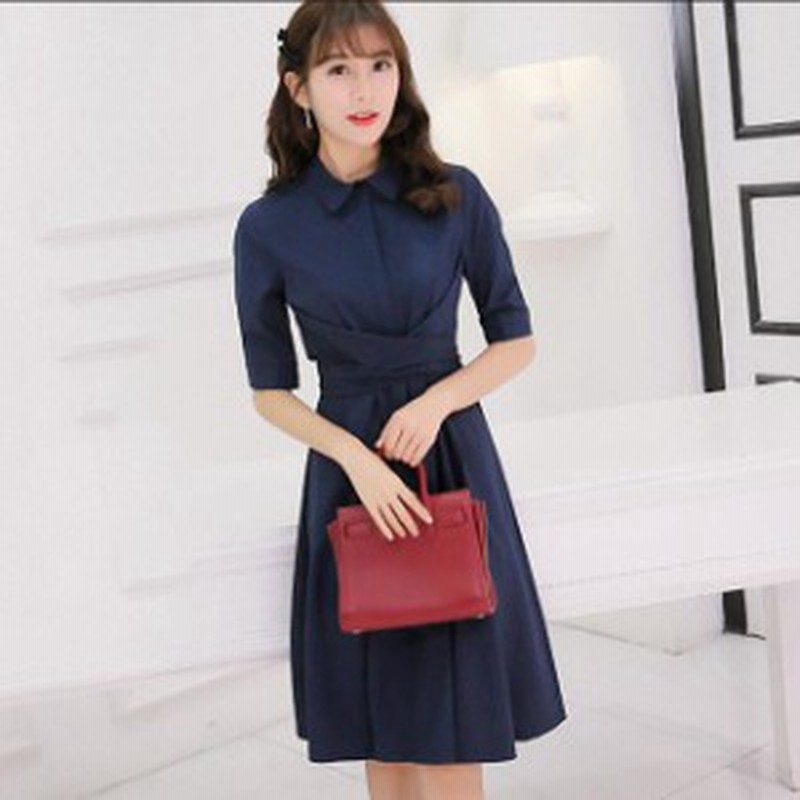 ワンピース レディース Aライン 春服 春物 膝丈 シャツワンピース 大きいサイズ きれいめ 通勤 着痩せ 通販 Lineポイント最大1 0 Get Lineショッピング