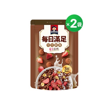 桂格每日滿足蛋白穀脆-可可鮮莓250gX2袋【限時折$100! 輸碼即享】