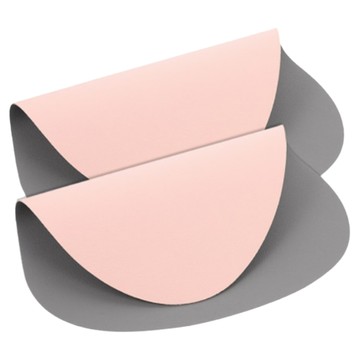 AHOYE 歐式皮革雙色隔熱防水防滑餐墊2件組  1組  粉紅色