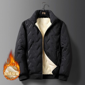 ⚡臺灣熱賣好物⚡加絨加厚外套男秋冬季羊羔絨棉服男保暖大碼百搭裝中青年短款棉衣
