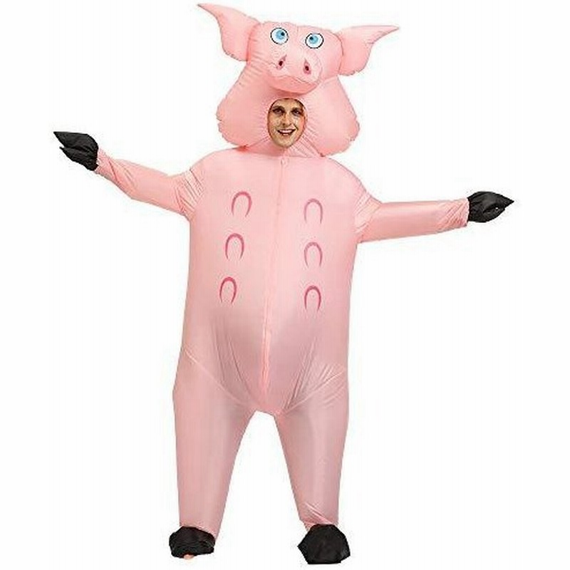 ハロウィン コスプレ 豚 着ぐるみ 大人用 空気充填 膨らむ 衣装セット 変装 仮装 クリスマス 文化祭 演劇 イベント Usb携帶充電サポートです 通販 Lineポイント最大get Lineショッピング
