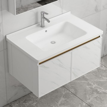 全店免運破損包賠 掛墻式洗手盆柜組合太空鋁陽臺現代簡約洗漱臺小戶型浴室柜洗臉盆