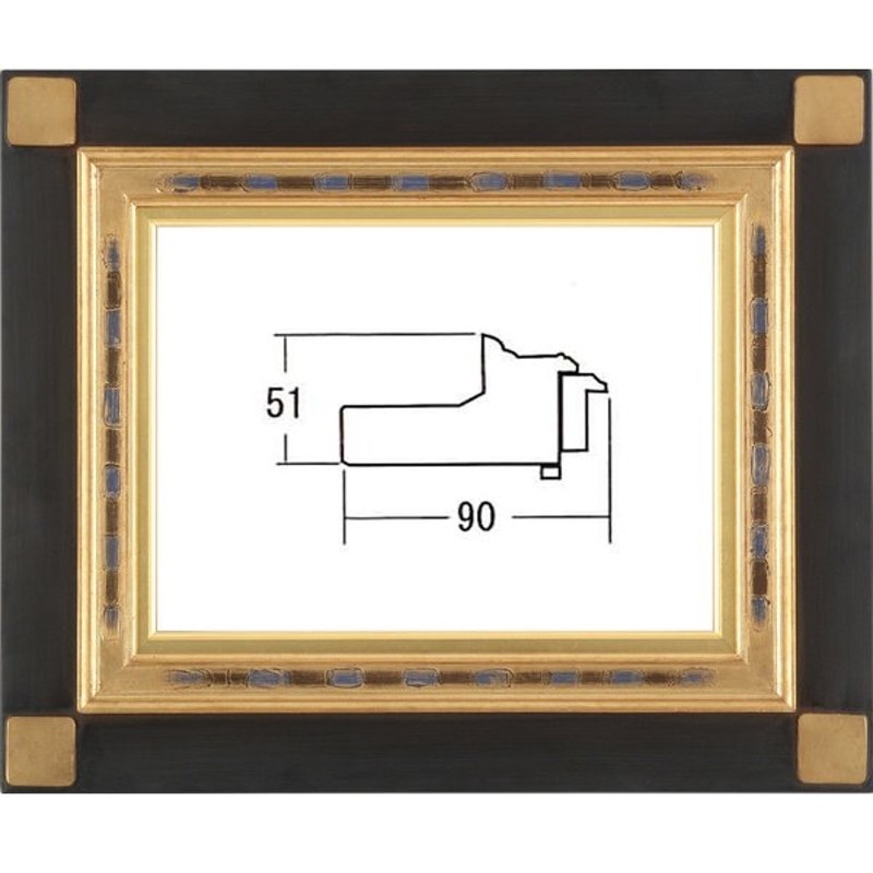 油絵/油彩額縁 アルミフレーム DA-603 Bマット ゴールド サイズP10号-