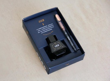 SKB文明鋼筆 【RS-501GS1】NOTI黃銅玫瑰金鋼筆  特惠組(透明版)
