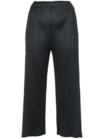 Pleats Please Issey Miyake - Monthly Colors: March pleated trousers - women - Polyester - 3 - Grey