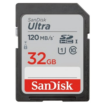 SanDisk 晟碟 Ultra SDHC C10 UHS-I 120MB/s R 記憶卡  1個  32GB