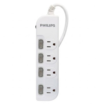 PHILIPS 飛利浦 延長線 4開4座3孔 CHP3444WA/96  1.8m  白色  1條