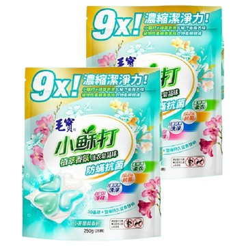 毛寶 小蘇打植萃香氛洗衣皂晶球 9倍濃縮潔淨力 10g  25顆  2袋