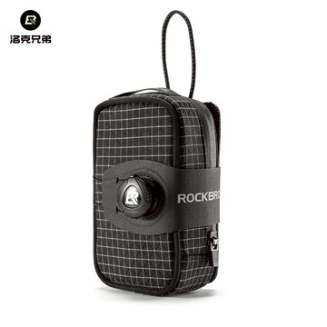 ROCKBROS洛克兄弟旗艦店 自行車包 公路車尾包 小巧旋鈕自鎖便攜坐杆鞍座騎行水壺包