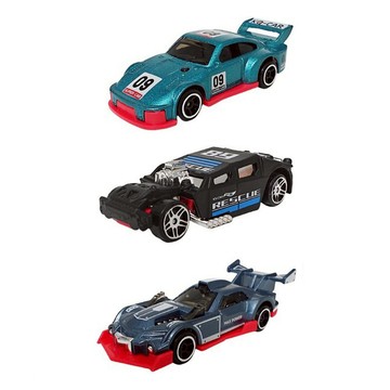 迷你合金車3件組  競速跑車 多色  10.9 x 4.1 x 19cm  1組