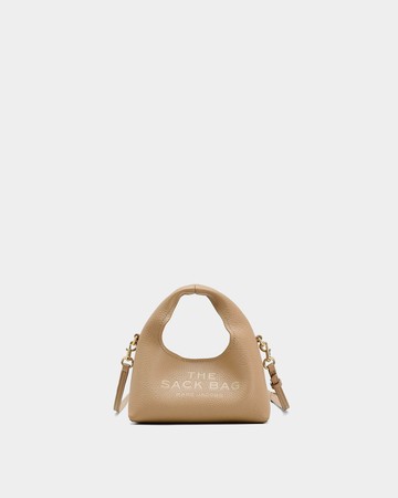 MARC JACOBS SACK 迷你皮革斜肩包 - 駱駝棕