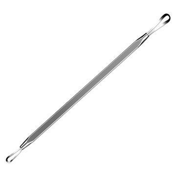 Credo 不鏽鋼雙圓頭專業用擠痘棒 超圓滑棒頭  銀色  1支