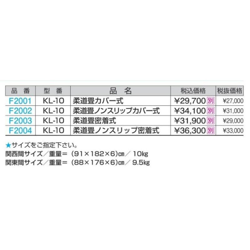 2021年度製品・販売終了｜F2004 柔道畳（授業用ソフト畳）ＫＬ−１０