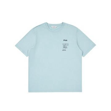 FILA 中性短袖圓領T恤-草地綠 1TEA-5419-LN