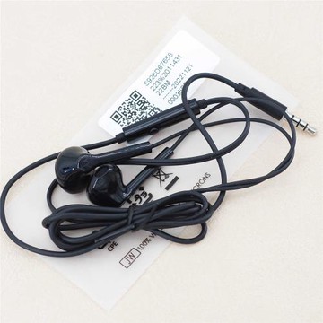 半入耳式手機有線耳機黑色 帶線控可通話 手機/平板/筆記本等通用