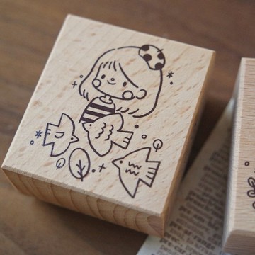 橡皮印章 / 女孩與她喜歡的事物 / 飛鳥