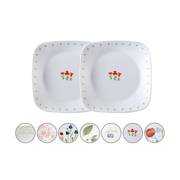 【美國康寧 CORELLE】8吋方盤-亞洲花色＜多件專案＞
