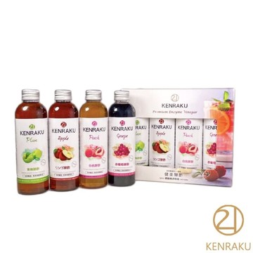 健樂酵酢小禮盒A組180mlx4(青梅/蘋果/白桃/紅葡萄)