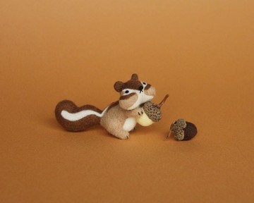 樂洋・好好玩羊毛氈材料包-淘氣小松鼠