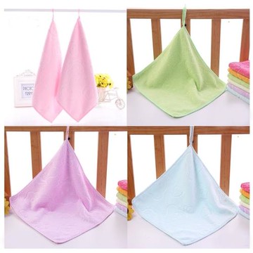 【粉嫩Baby】可掛式小方巾 毛巾 口水巾  (20入組)顏色隨機