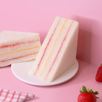 草莓起司三明治【冷藏/蛋奶素】