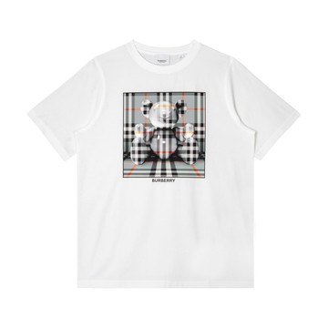 BURBERRY Kids Thomas Bear 格紋印花 T-Shirt
